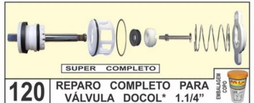 REPARO COMPL,P/VALV.DESC, DOCOL 1.1/4
