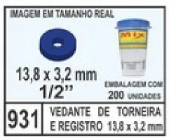 VEDANTE TOR/RESG. 13,8Xx3,2MM AZUL 1/2