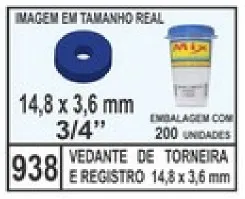 VEDANTE TOR/RES. 14,8x3,8MM AZUL 3/4