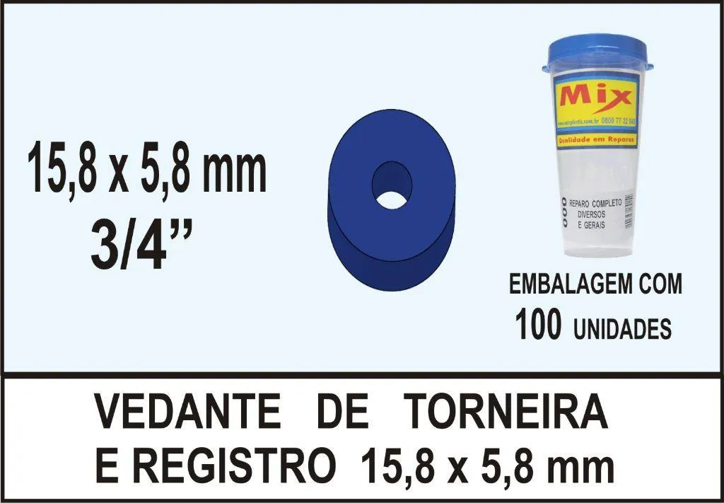 VEDANTE TOR/REG.15,8 X 5,8 MMAZUL 3/4