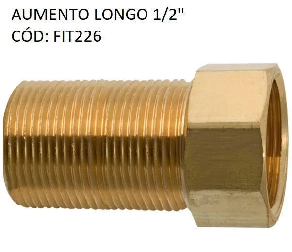 AUMENTO LATÃO LONGO 1/2