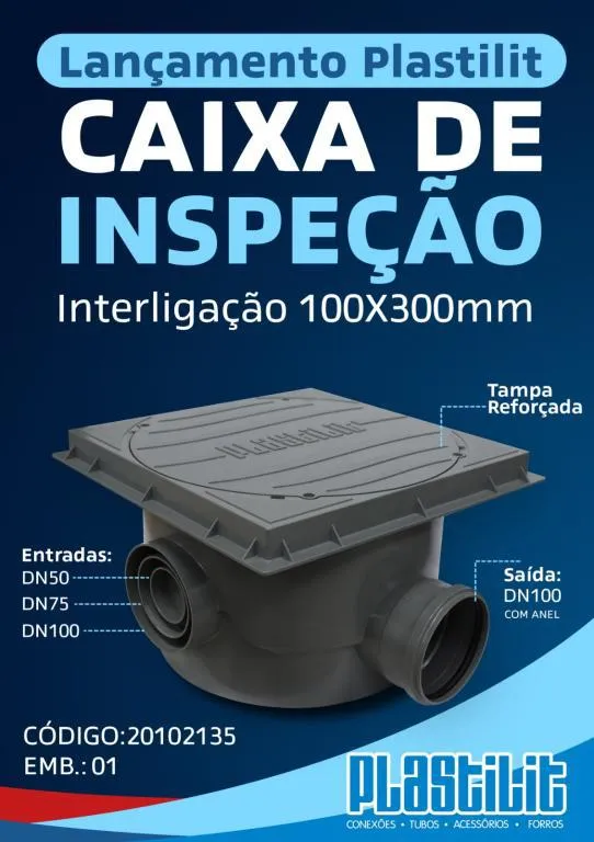CAIXA DE INSPECAO DN 100 X 300MM
