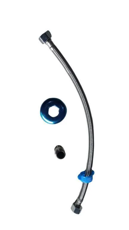 ENGATE FLEX.60CM INOX F/F NIPLE