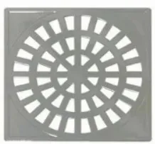 GRELHA PLAST ABS CROMADO QUAD 15X15